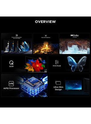 TCL Television 65 Inch Smart TV 4K QD-Mini LED Colorful Quantum Crystal HDR 10+ Gaming Google TV, 144Hz Native Refresh Rate, ONKYO 2.1 Hi-Fi, Dolby Atmos, AI Mode, 65Q6C (2025 Model) 65Q6C black - view 3