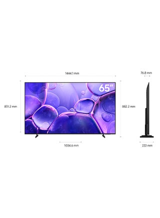 65 Inch Crystal UHD TV, U8000F, 4K, Crystal Processor 4K, MetalStream Design,  Knox Security, Endless Free Content, Smart TV, UA65U8000FUXZN (2025 - UAE Version) U8000F BLACK - view 3